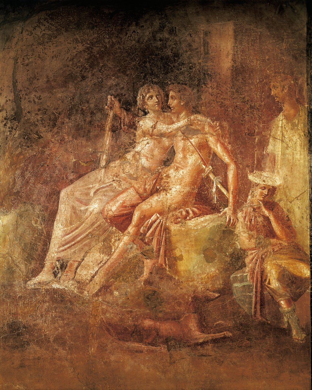 Fresque représentant Arès et Aphrodite, Maison du Cithariste, Pompéi, Italie - Roman