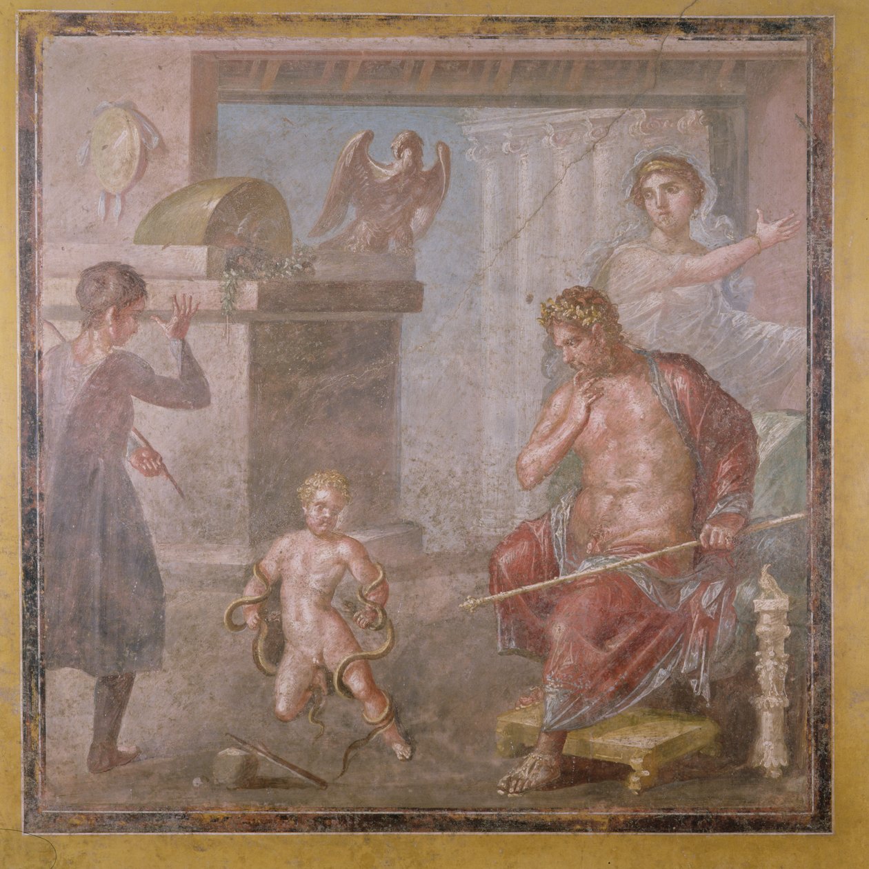 Hercule étranglant les serpents enfant, Casa dei Vettii, c.50-79 AD - Roman