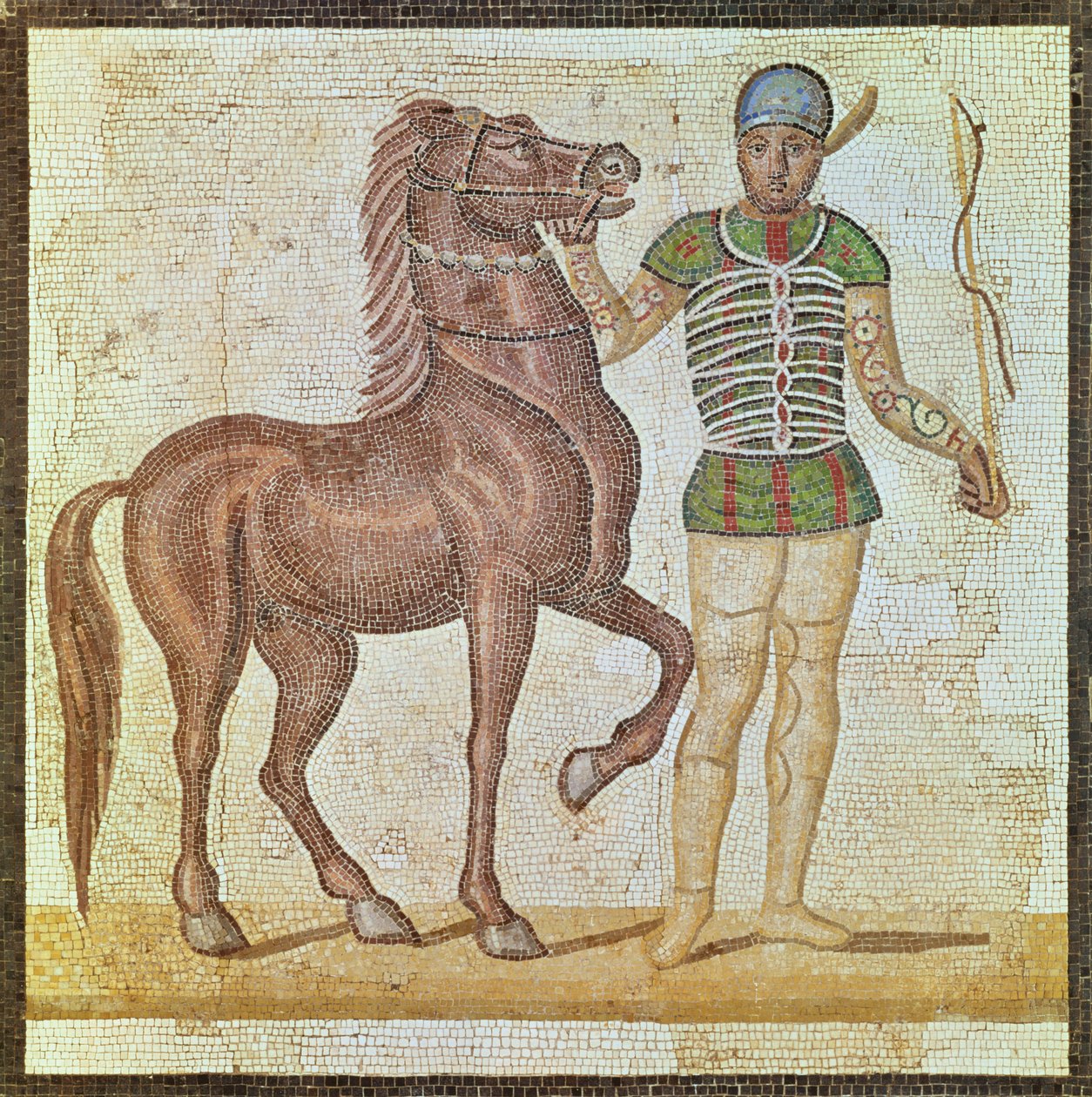 Cavalier en couleurs de course - Roman