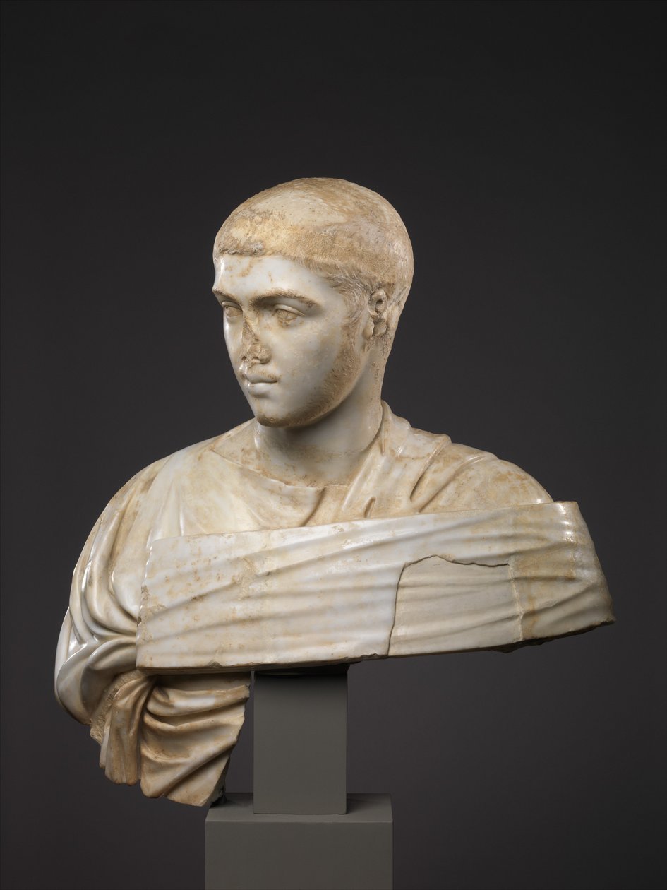 Buste en marbre de Sévère Alexandre, 230-235 après J.-C. - Roman