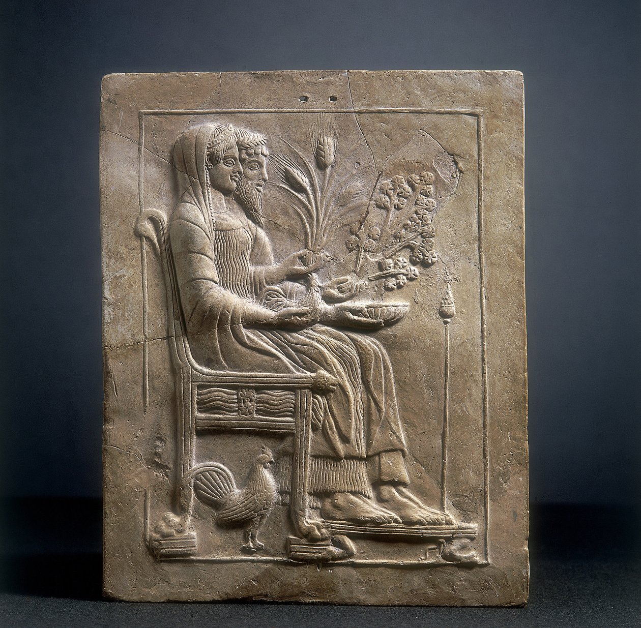 Pinax de Perséphone et Pluton en Hadès - Roman