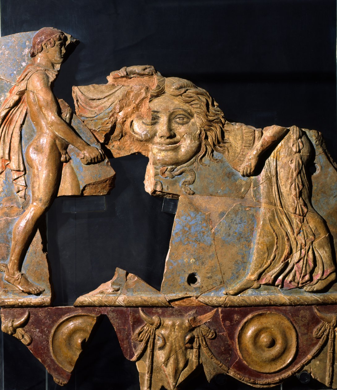 Relief de la zone du temple d'Apollon, colline du Palatin, Rome (terre ...
