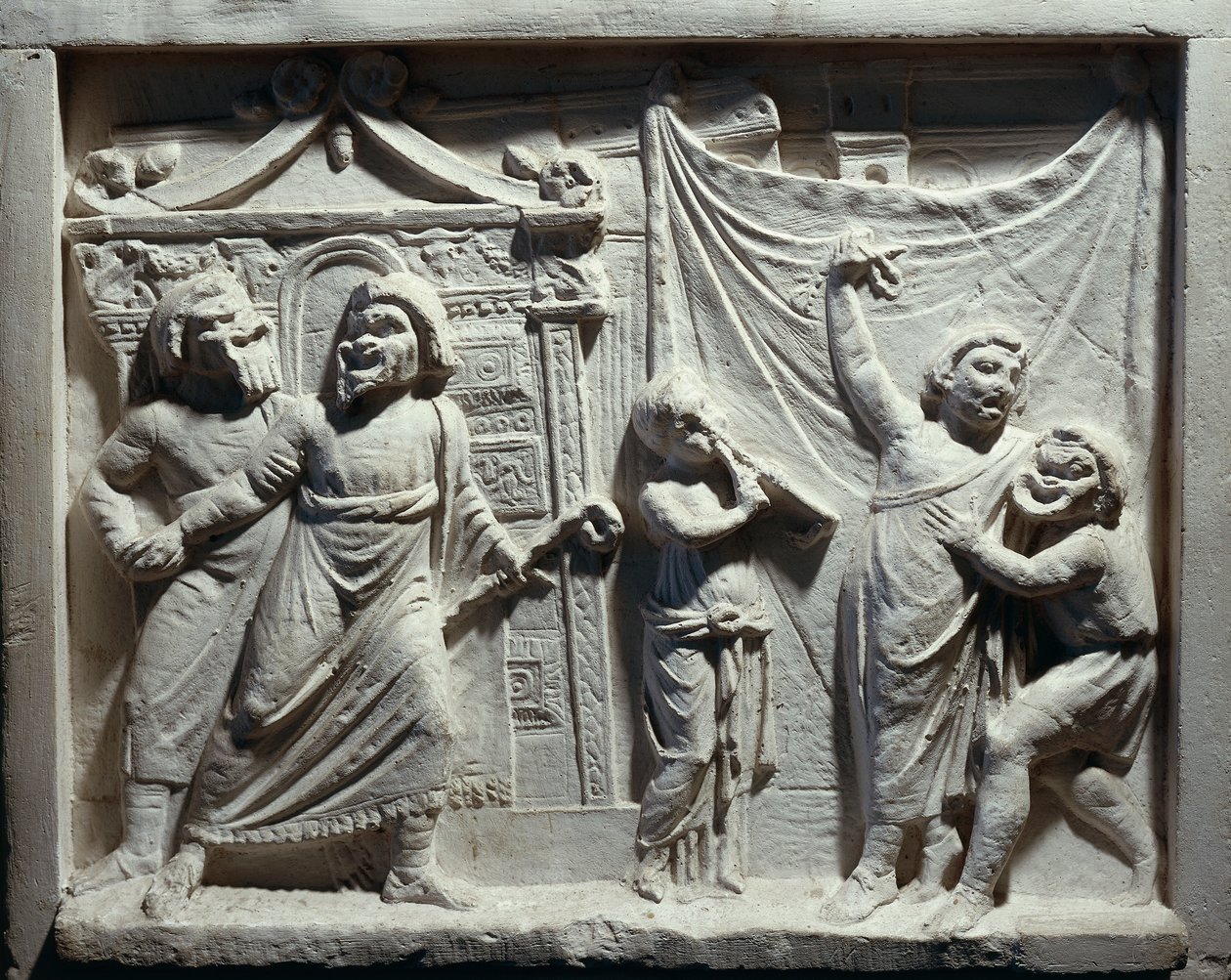 Relief de scène de théâtre de la comédie 