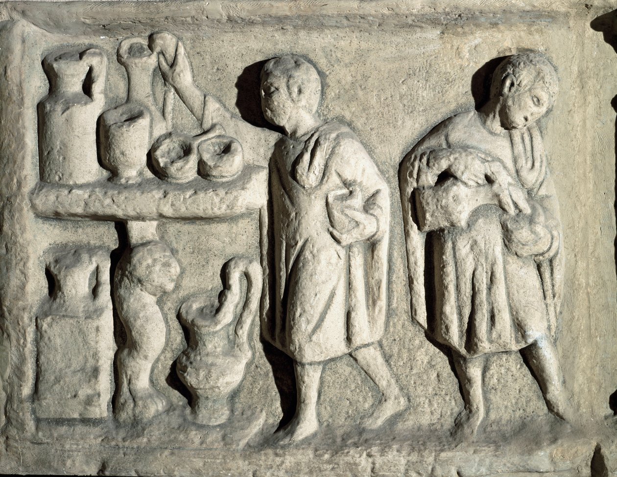 Art romain : « Domestique au travail » Ier siècle ap. J.-C. Rome, Museo della Civiltà Romana - Roman