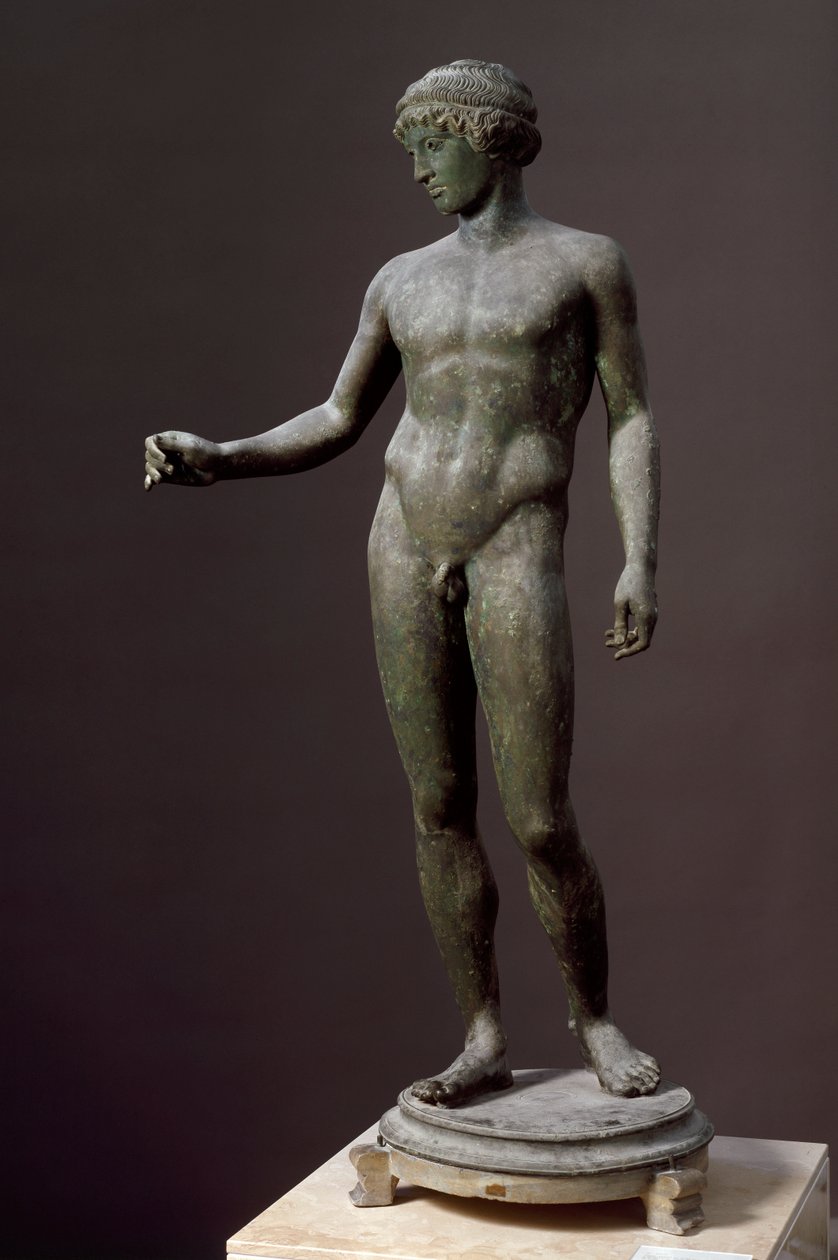 Art romain : « Éphèbe » Sculpture en bronze d