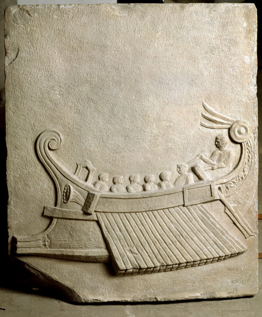 Art romain : trirème romaine - Fragment de frise en marbre de Pouzzoles - Roman