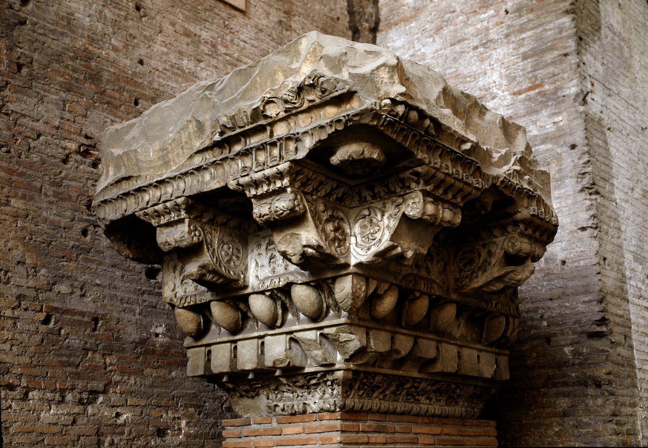 Art romain : fragment de corniche. 1er siècle. Museo Nazionale Romano (ou des Thermes), Rome - Roman