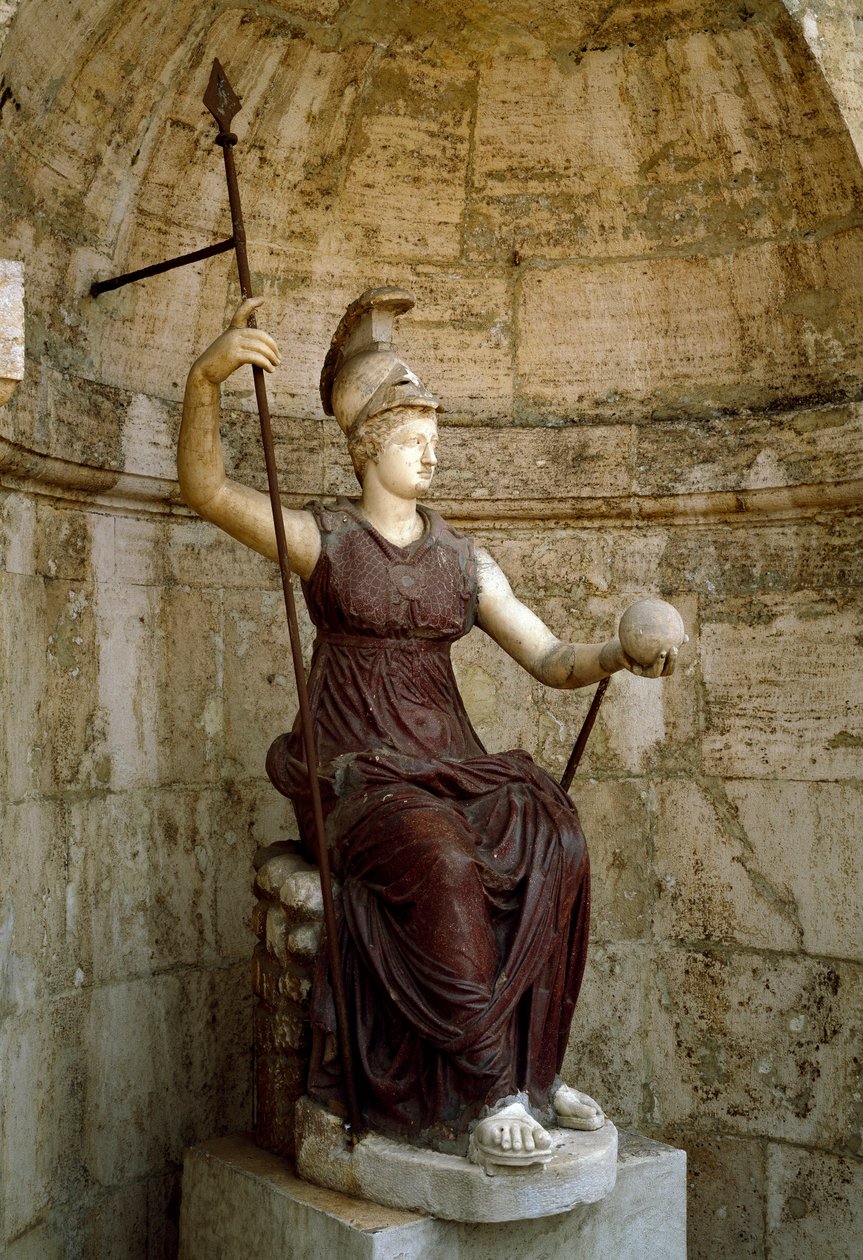 Art romain : la déesse Rome levant l