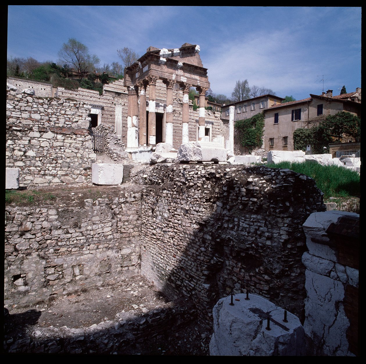 Art romain : vue du Capitole (capitolium), 73 après J.-C., Brescia, Italie - Roman