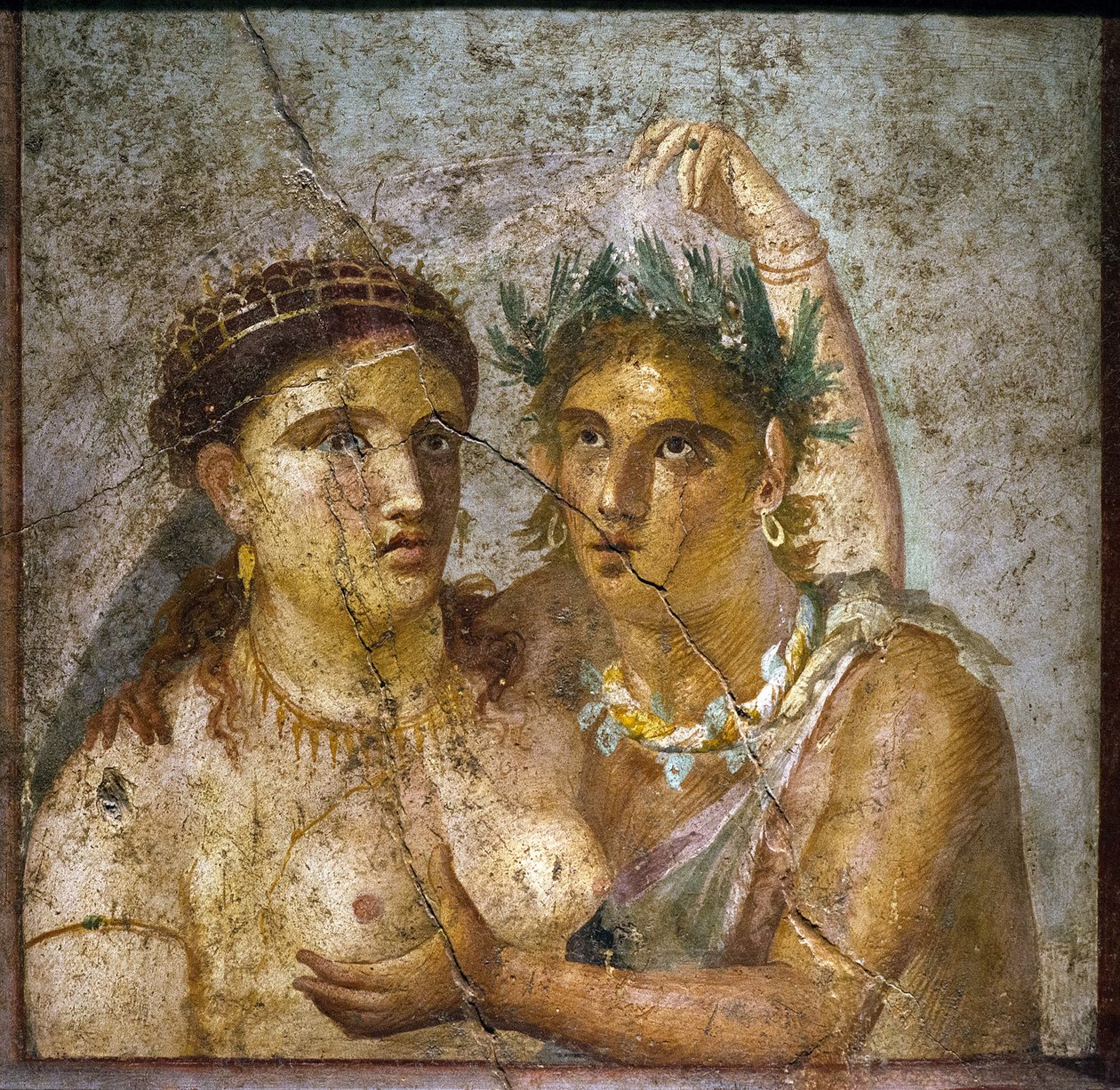 Le satyre et la ménade - Pompéi - Casa di Cecilio Giocondo - Cabinetto segreto - Roman