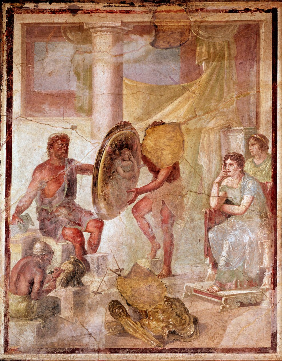 Thétis à la forge de Vulcain (fresque) - Roman