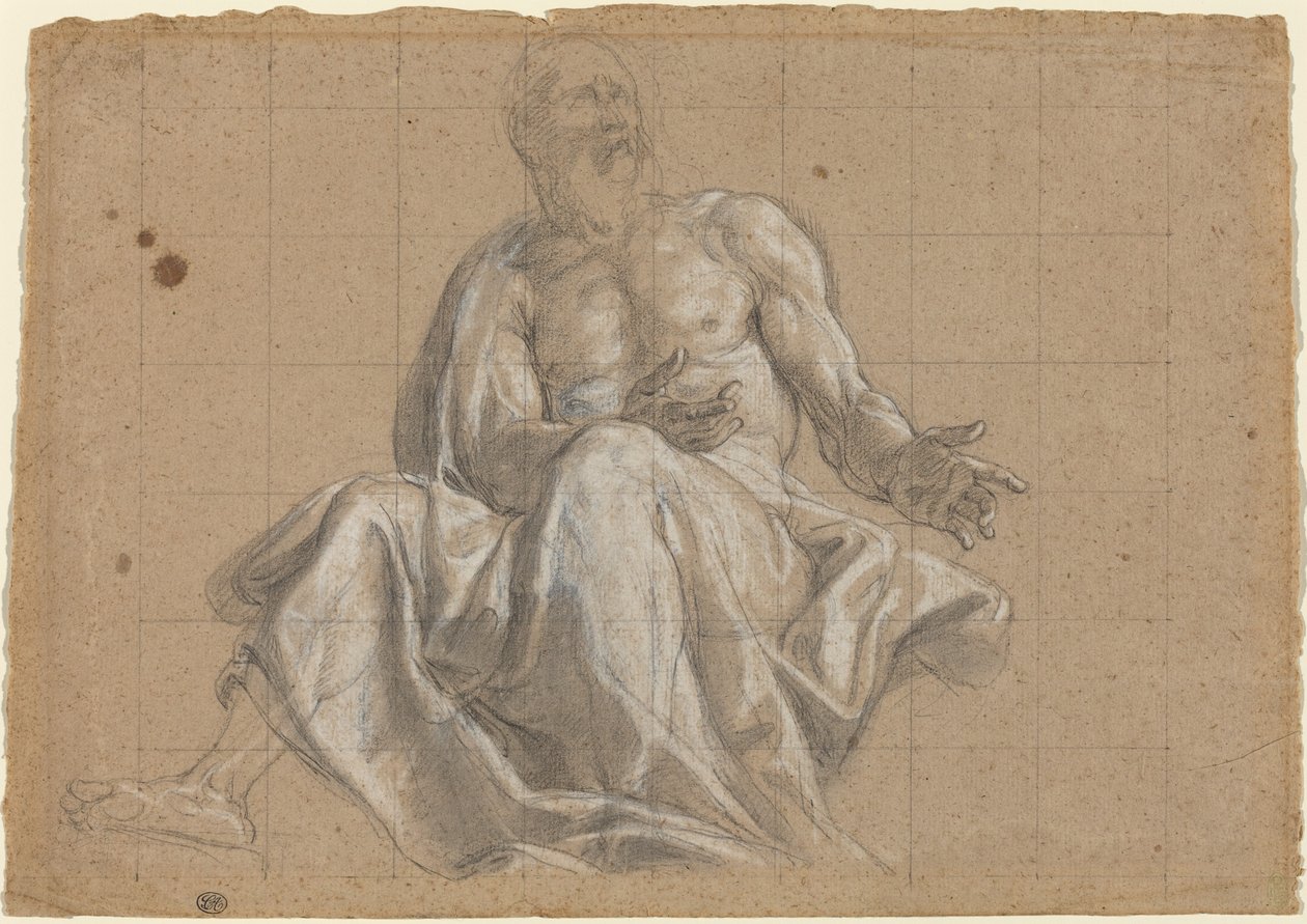 Un vieil homme en draperie classique - Roman 18th Century