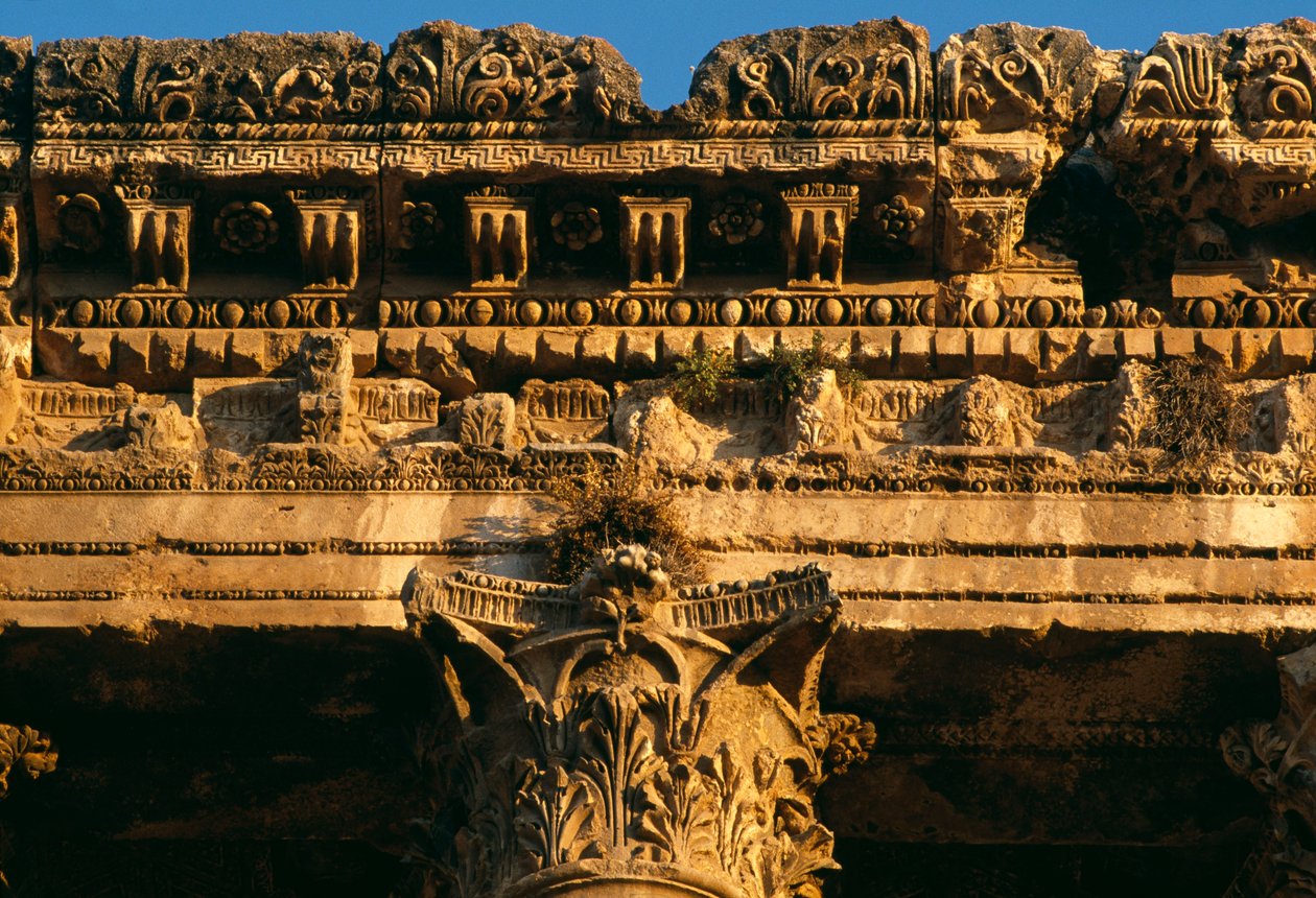 Temple de Bacchus, détail de l