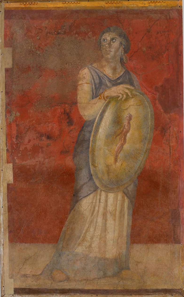 Femme debout tenant un bouclier - Roman Republican Period