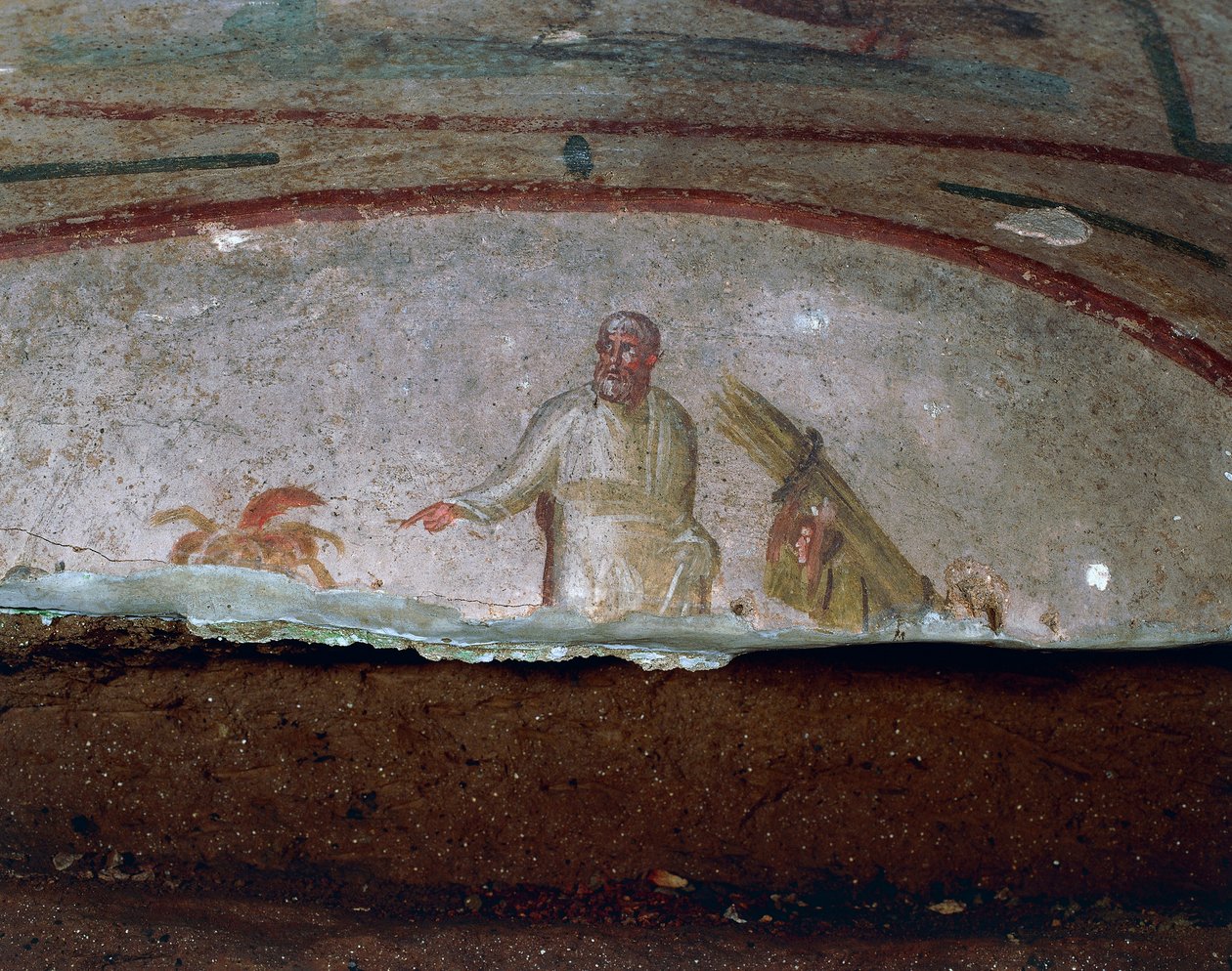 Fresque décorative Catacombes de Priscille, Rome (Liste du patrimoine mondial de l