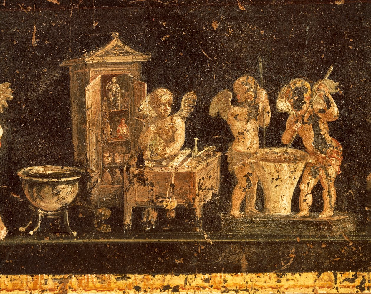 Fresque de la Maison des Vettii, Pompéi, Campanie, Civilisation romaine - Roman Roman