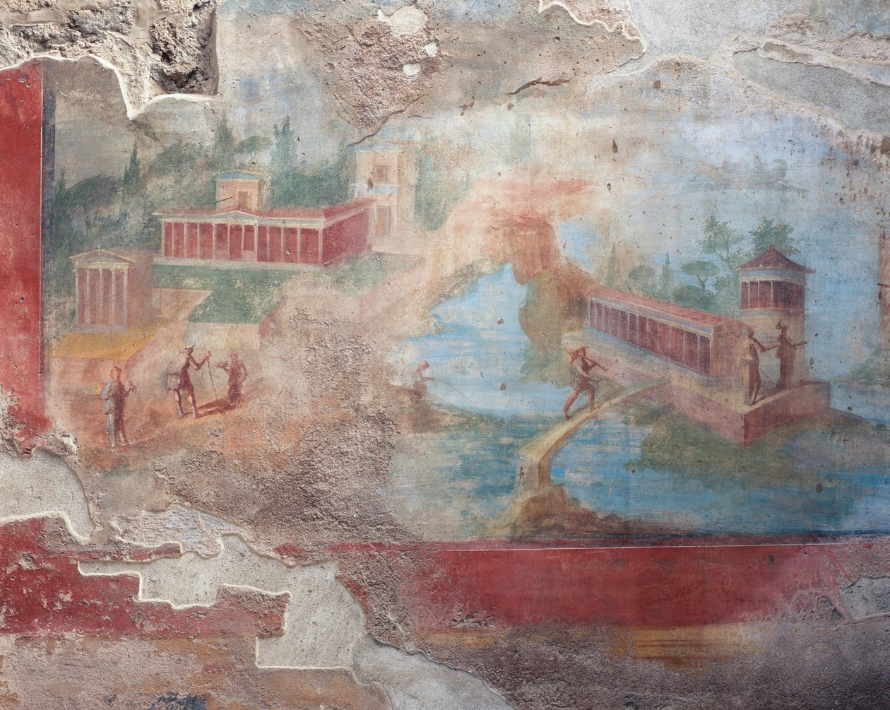 Fresque de la fontaine-nymphée de la Maison de la Petite Fontaine, Pompéi (site du patrimoine mondial de l