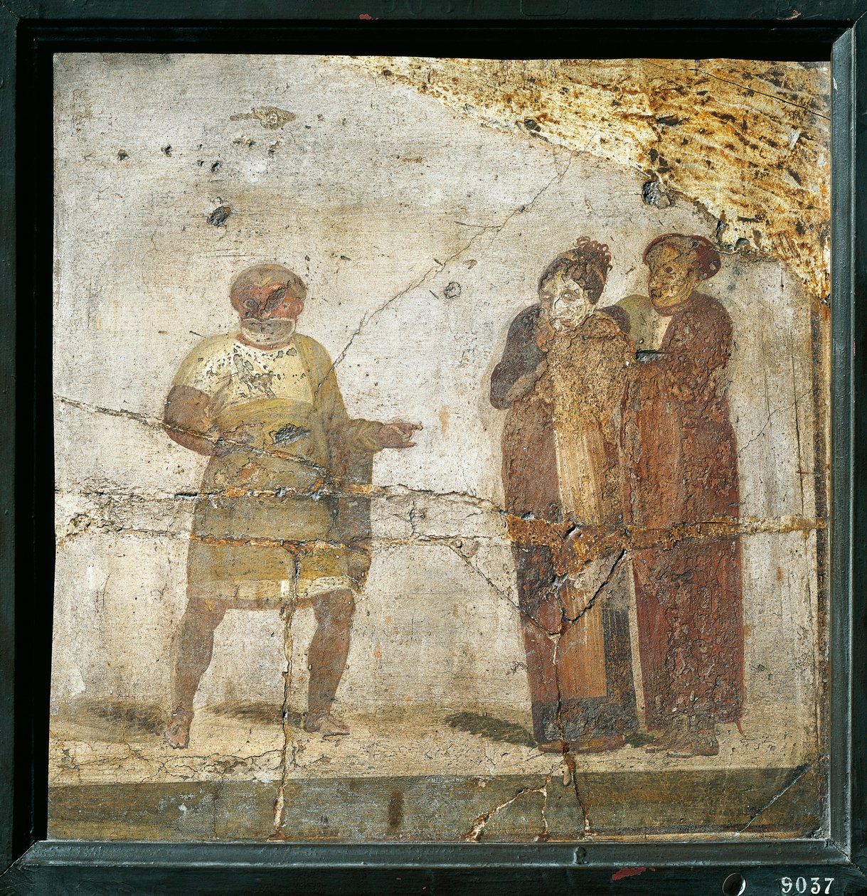 Italie, Campanie, Pompéi, Scène de théâtre, fresque - Roman Roman