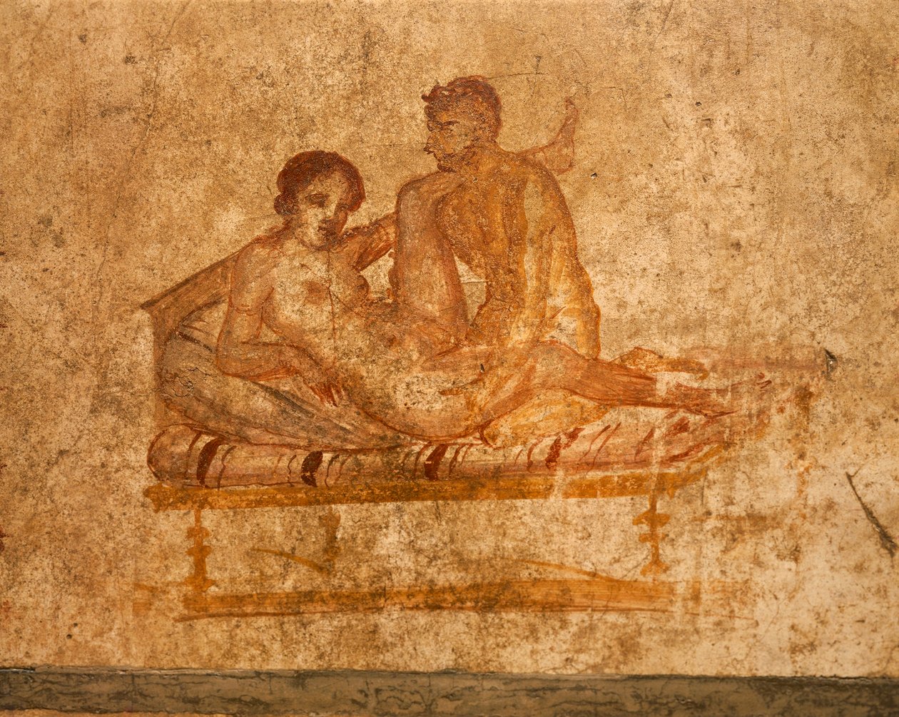 Italie, région de Campanie, province de Naples, Pompéi, Maison des Vettii, fresque érotique - Roman Roman