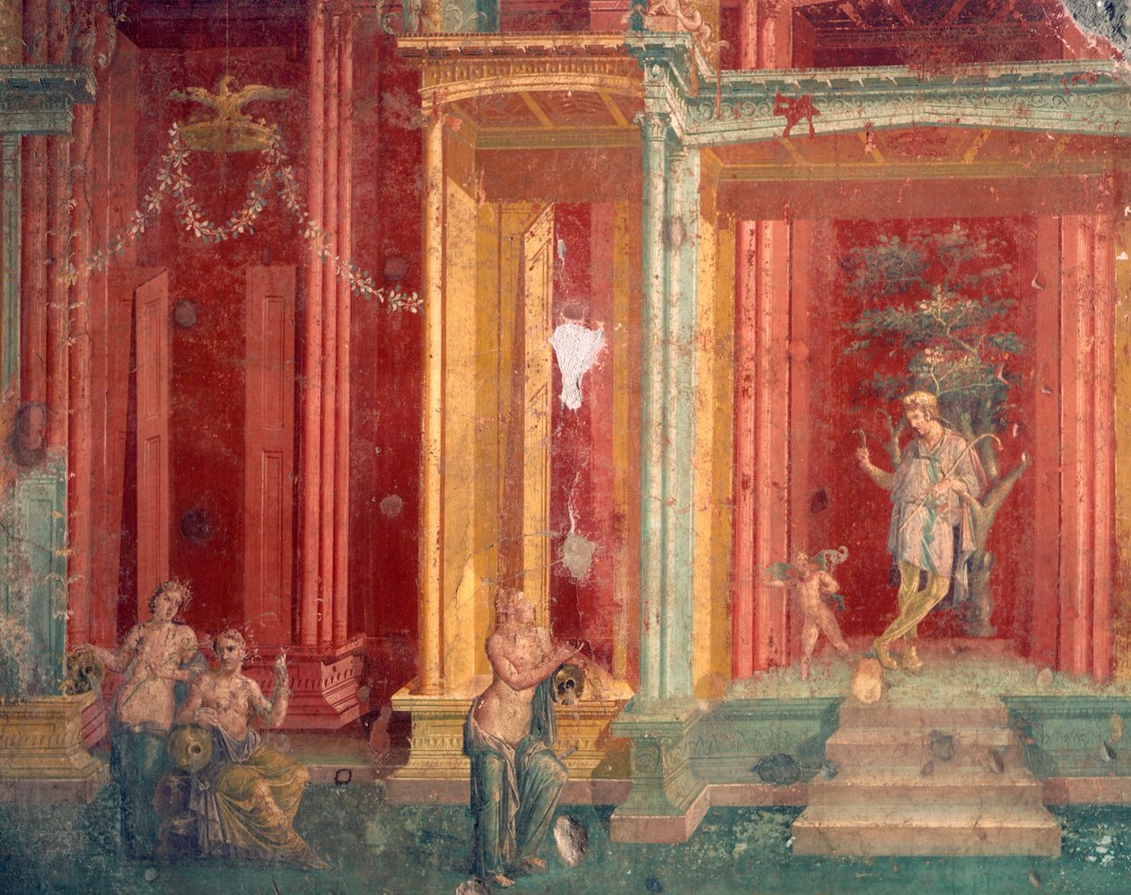 Italie, Province de Naples, Région de Campanie, Pompéi, Maison de Loreio Tiburtino, Fresque - Roman Roman