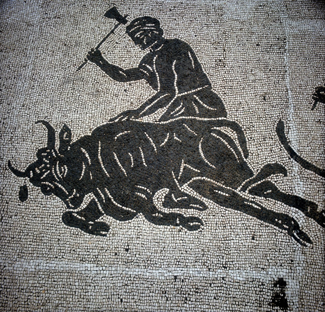 Mosaïque représentant une scène d