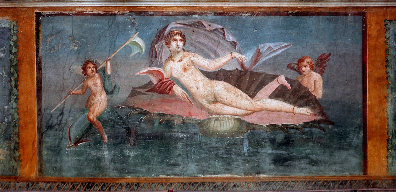 Art romain : « Vénus » Fresque de la Casa della Venere in conchiglia (maison de Vénus dans la conque) 1er siècle Pompéi, Italie - Roman Roman