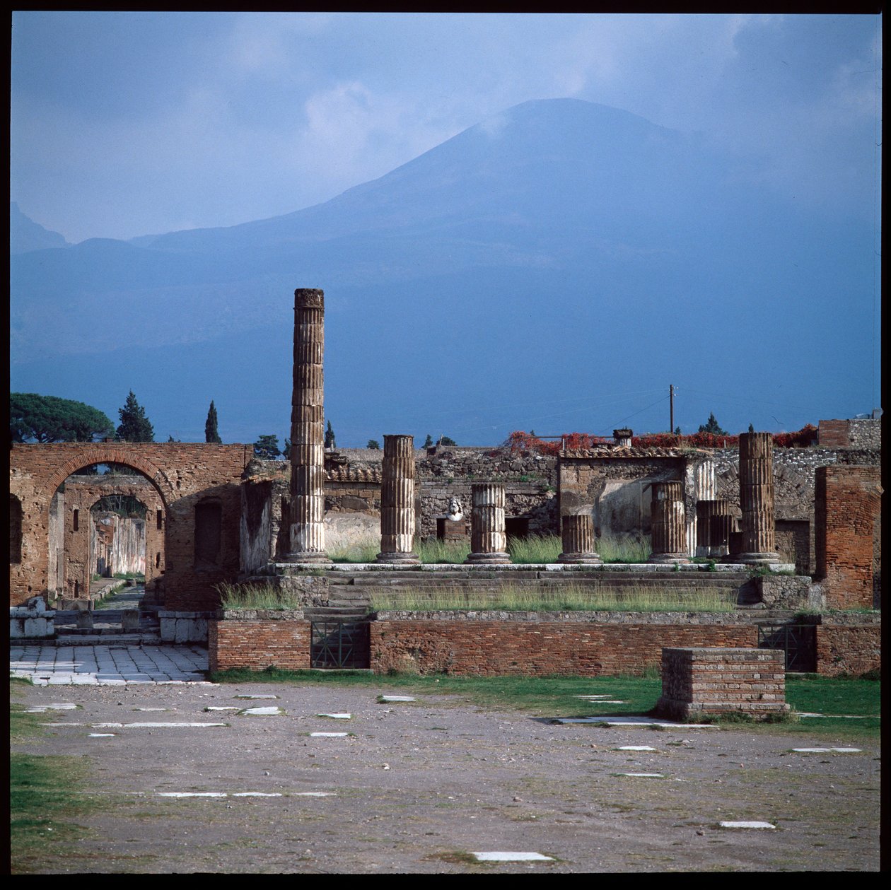 Art romain : vue du forum, site archéologique de Pompéi (1er siècle av. J.-C. - 1er siècle apr. J.-C.) Italie - Roman Roman