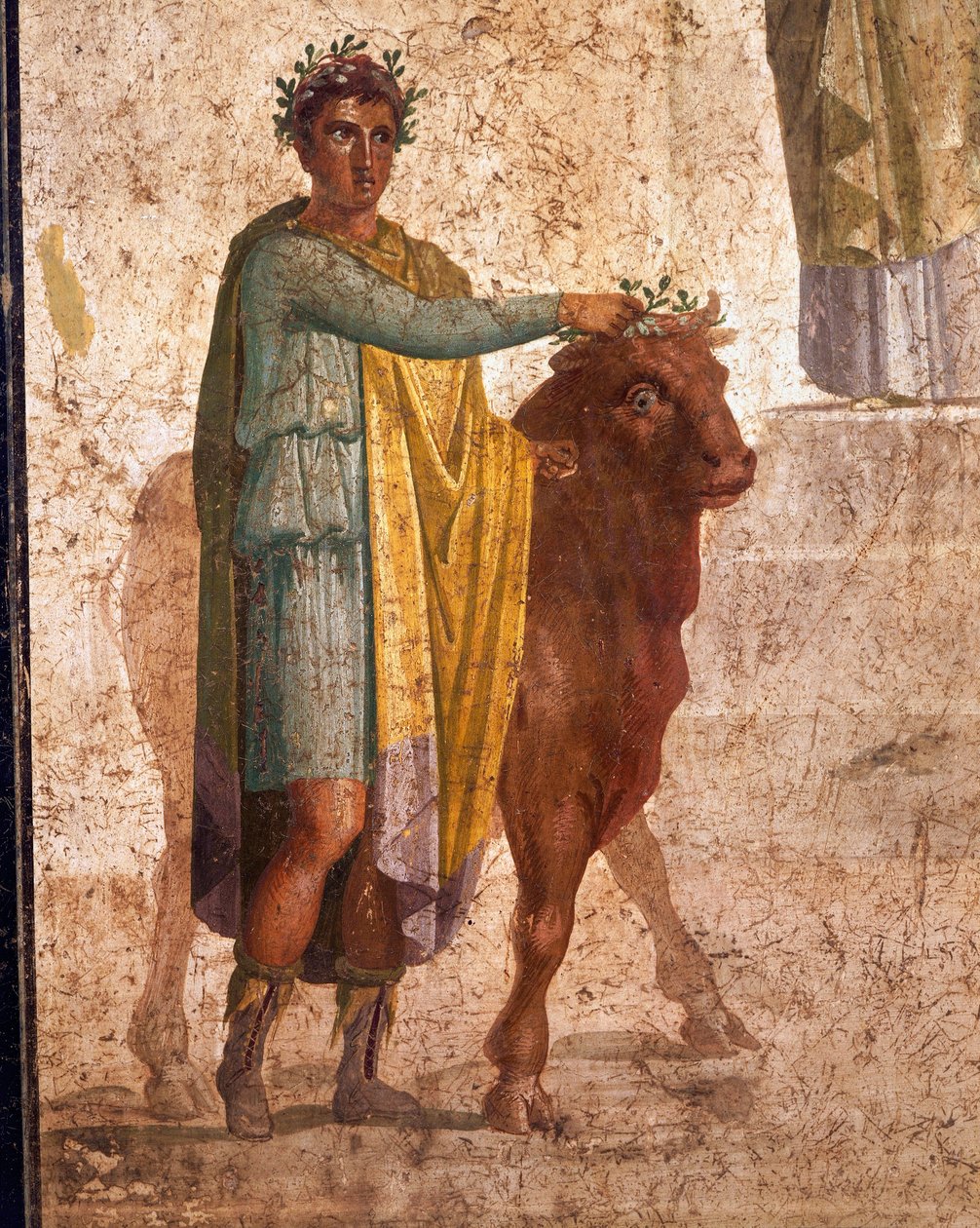 Civilisation romaine, Fresque représentant Jason et Pélias. De Pompéi - Roman Roman