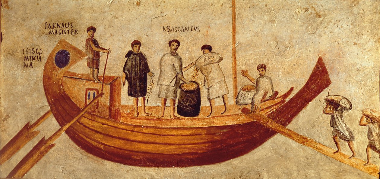 Déchargement de grain du navire, Isis Giminiana, d