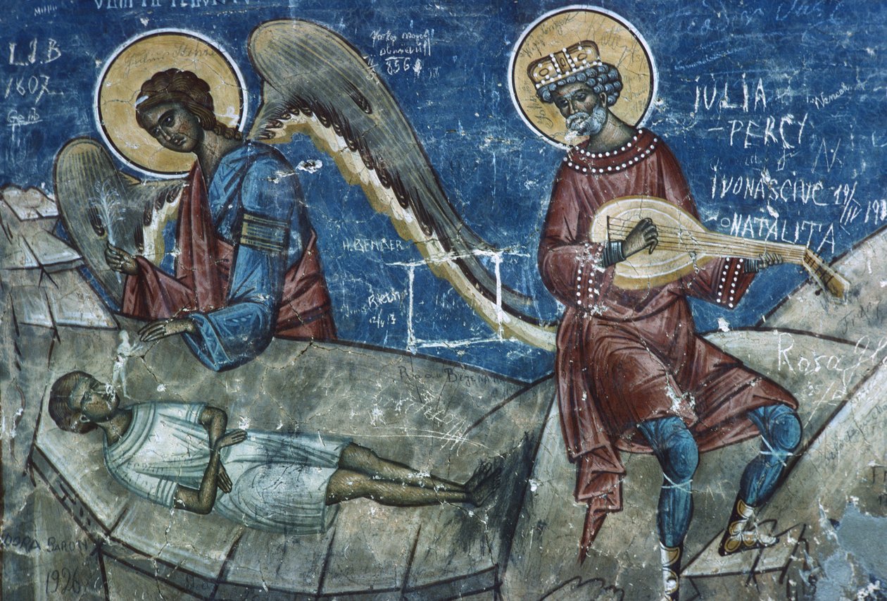 Mort du juste, détail du Jugement Dernier, 1547-50 - Romanian School