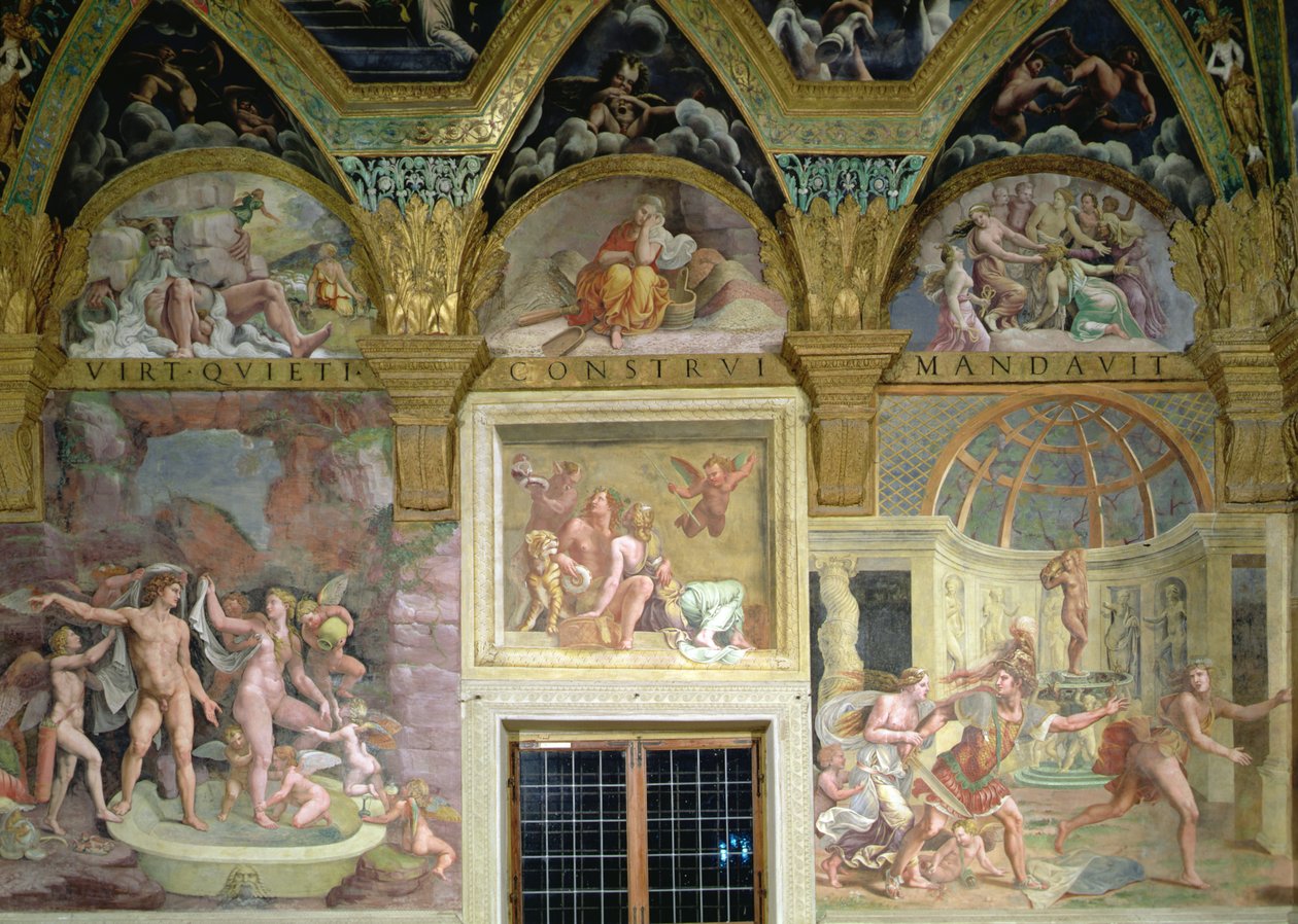 La Chambre de Psyché. Vénus et Mars se baignant; Bacchus et Ariane; Vénus et Adonis surpris par Mars - Romano Giulio