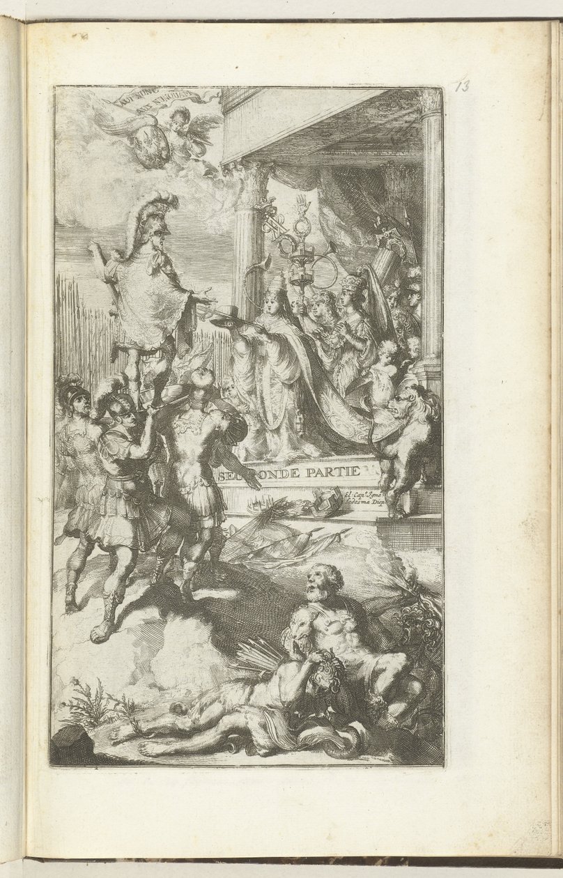Page de titre pour la deuxième partie de Guerres de Flandres - Romeyn de Hooghe (attributed to)