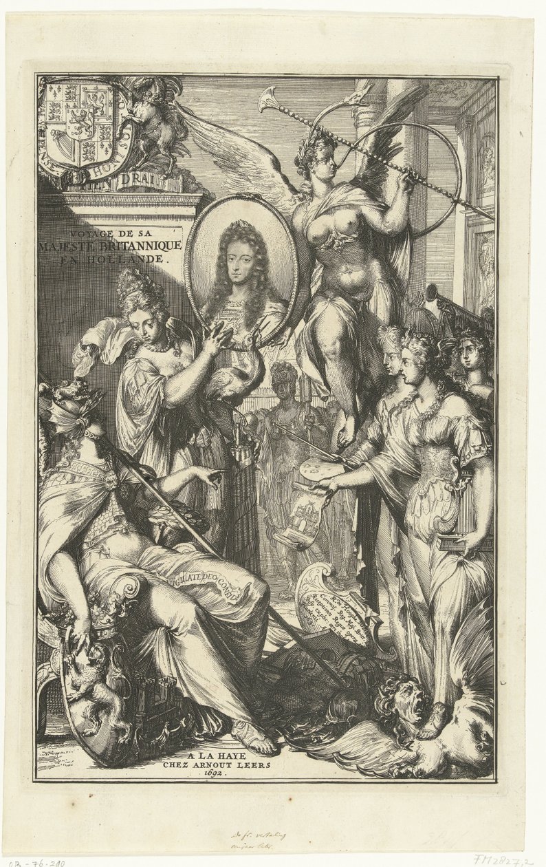 Frontispice allégorique avec portrait de Guillaume III - Romeyn de Hooghe