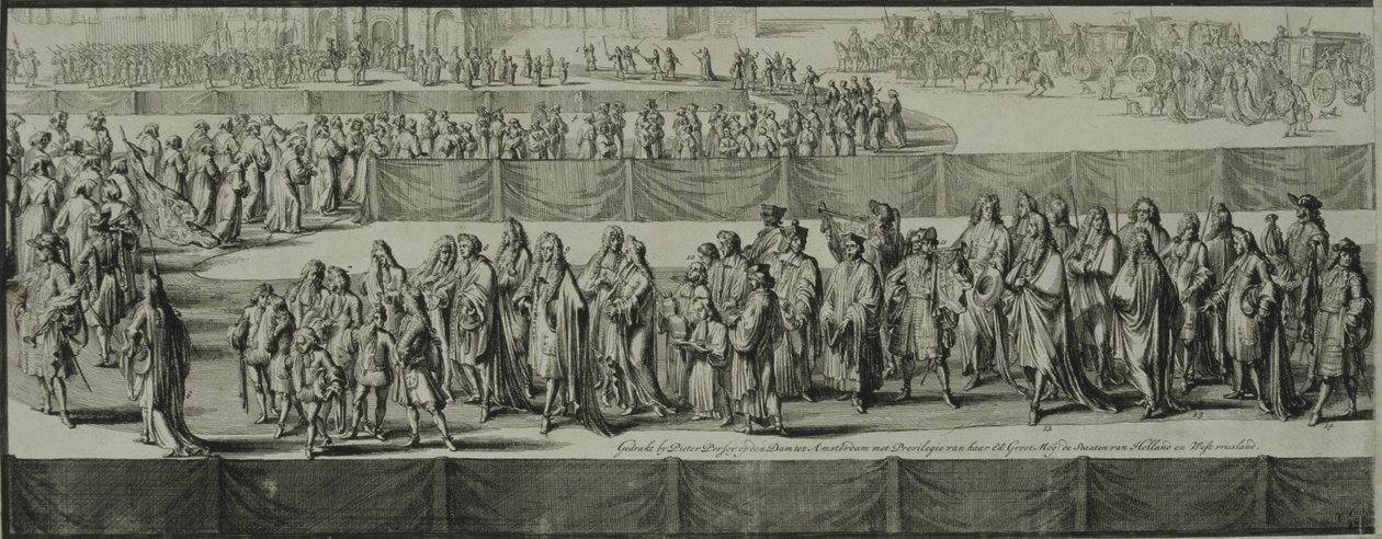 Procession funéraire de la reine Marie II, 1695 - Romeyn de Hooghe