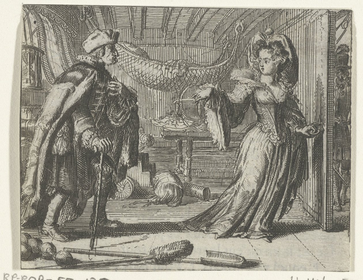 Illustration pour Le calendrier des vieillards de Contes et nouvelles de Fontaine - Romeyn de Hooghe
