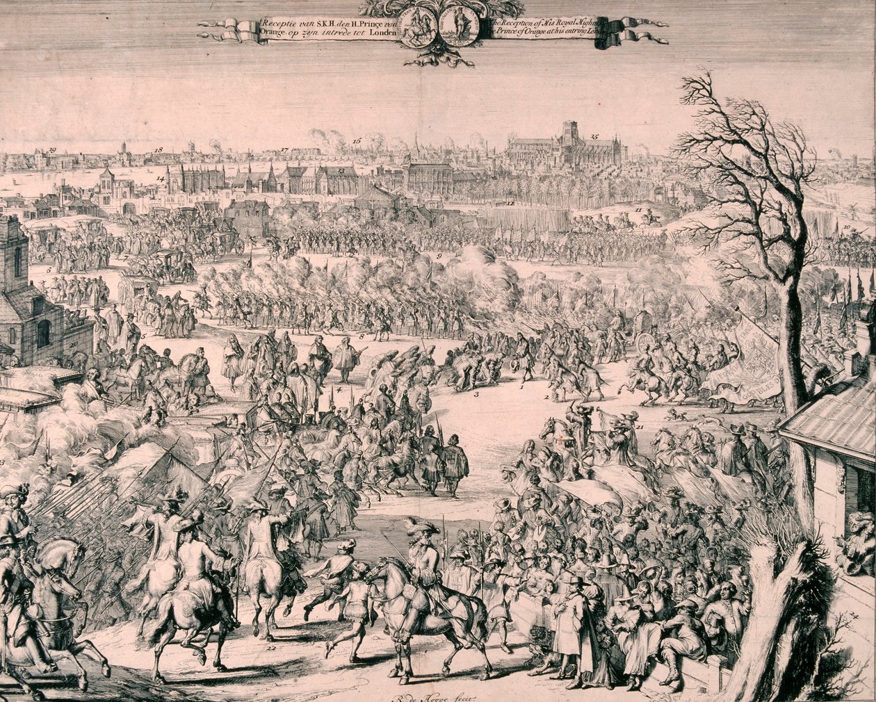 Procession royale du roi Guillaume III, 1688 - Romeyn de Hooghe