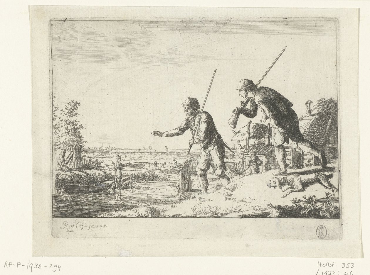 Deux soldats au bord d