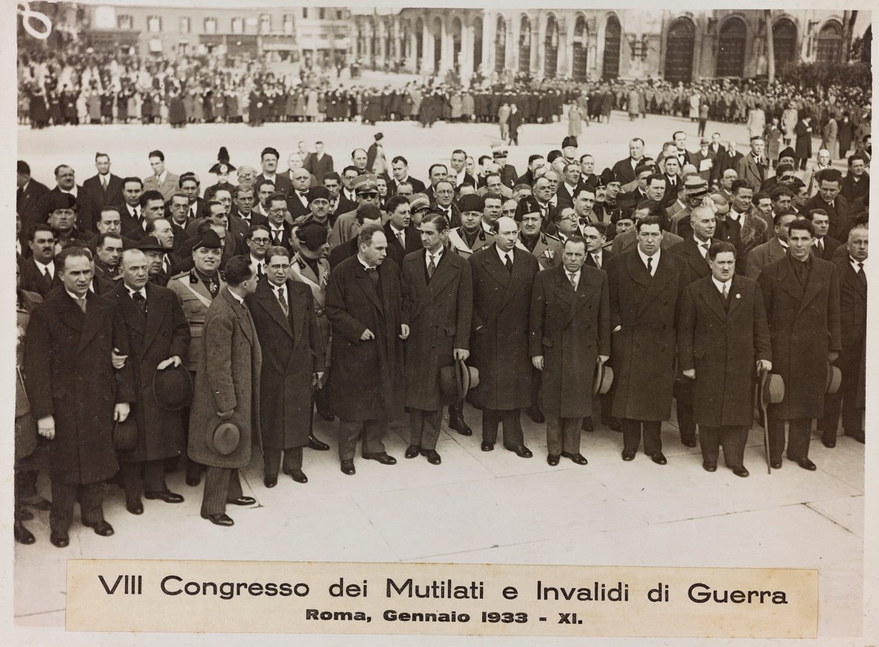 VIIIe Congrès des mutilés et invalides de guerre - Rome, janvier 1933 - Romolo del Papa