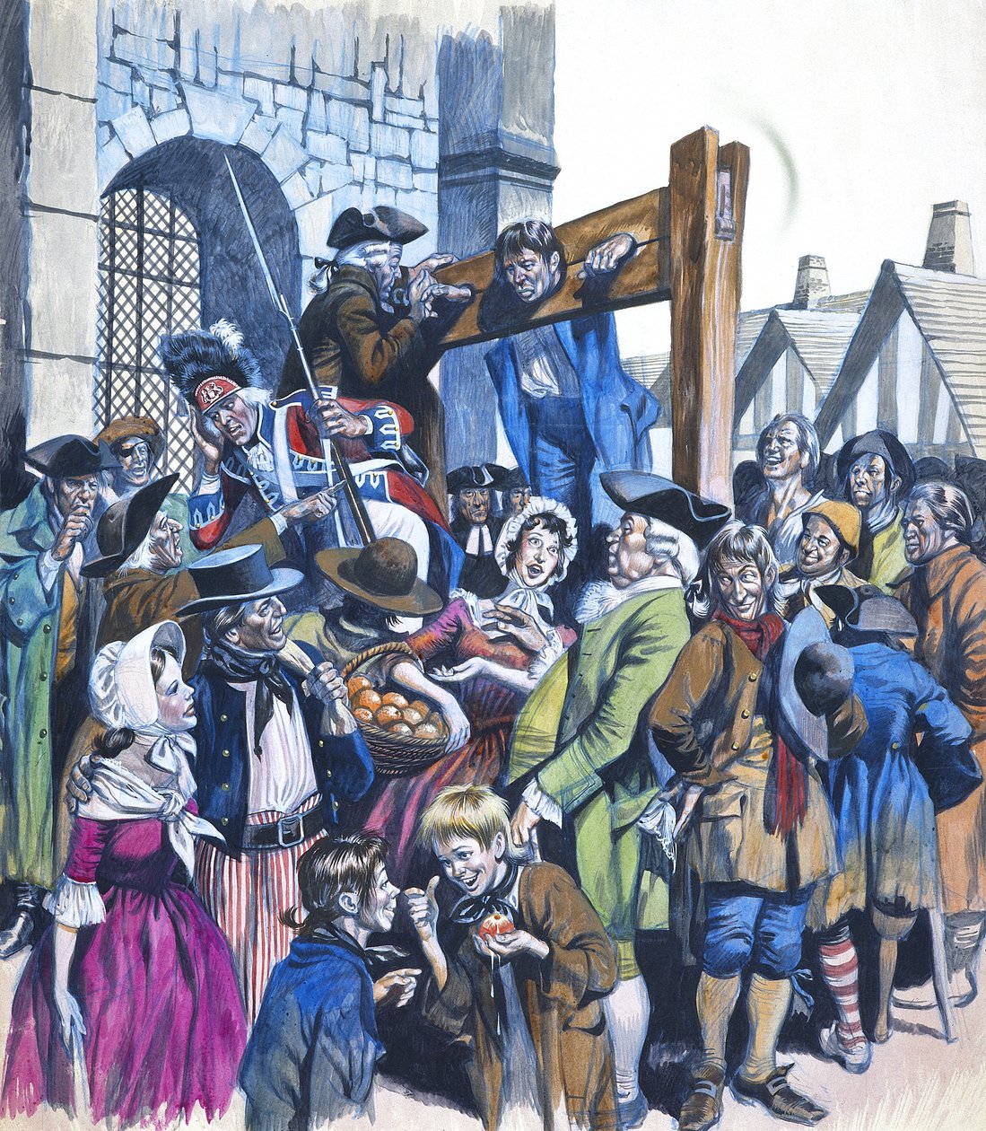 Daniel Defoe (1660-1731) (gouache sur papier) - Ron Embleton