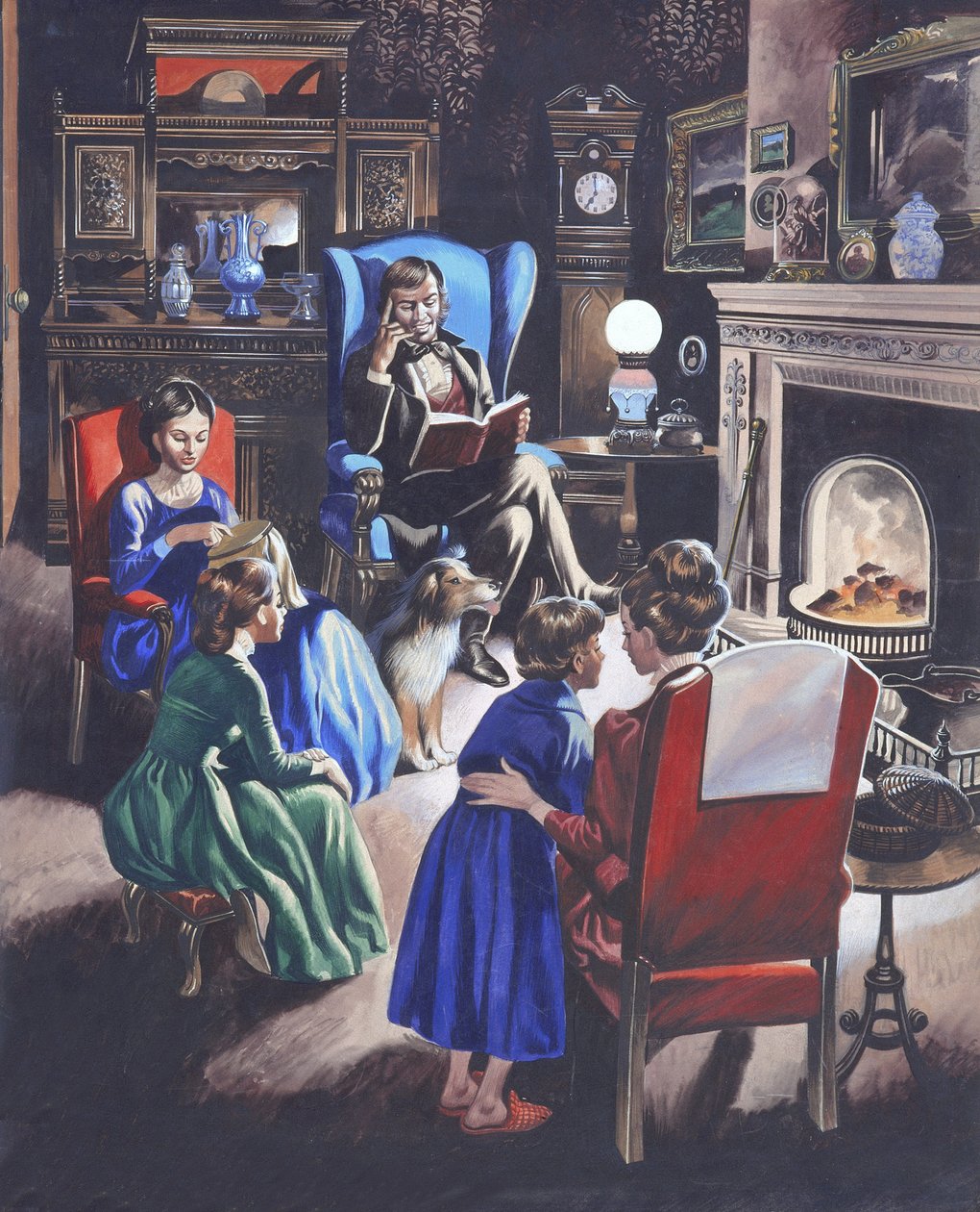Grandir à travers les âges : The Poor Little Rich Girls of Britain (gouache sur papier) - Ron Embleton
