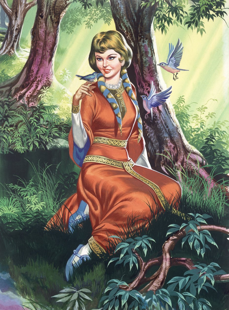 Maid Marian (gouache sur papier) - Ron Embleton