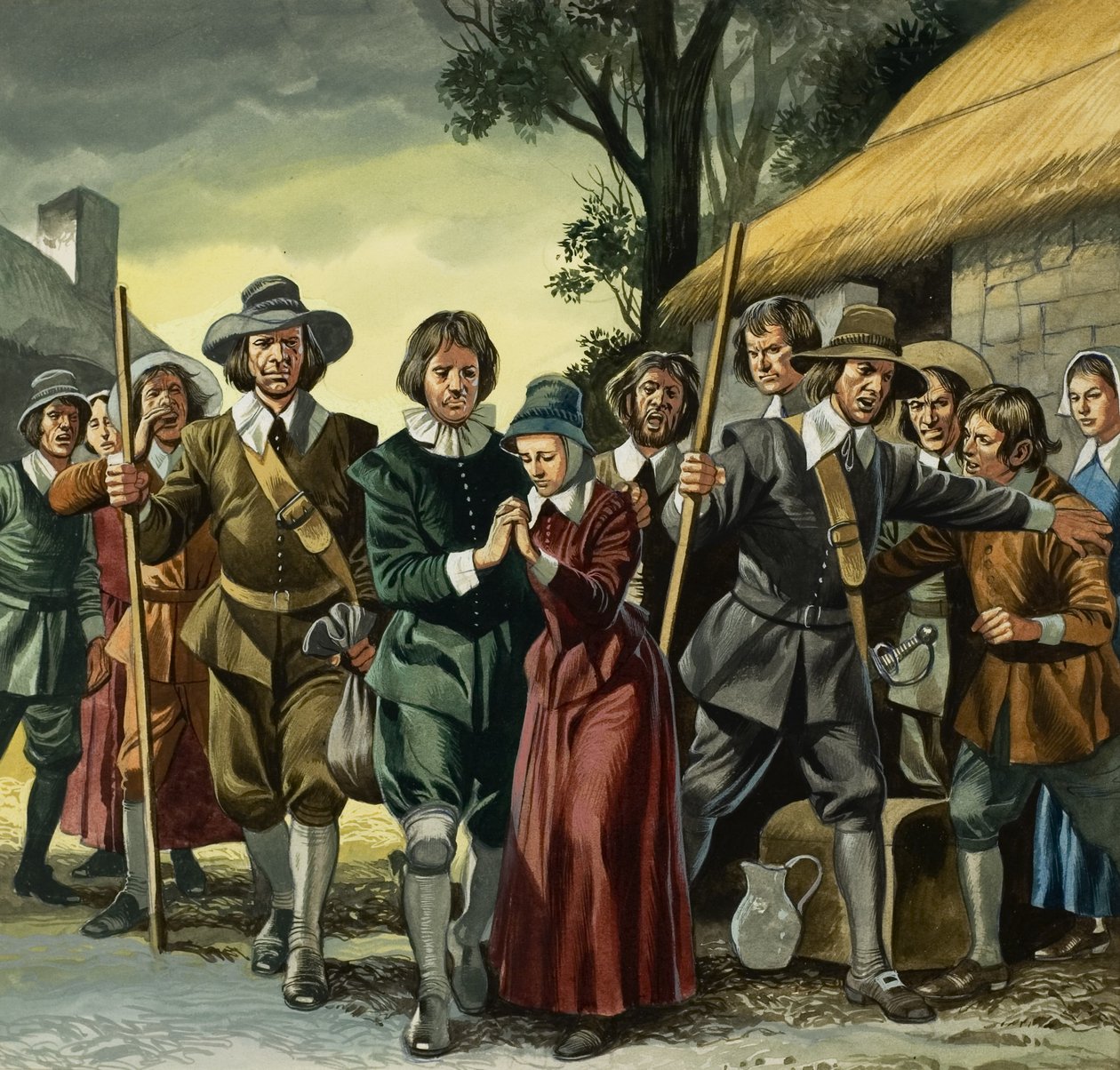 Puritains (gouache sur papier) - Ron Embleton