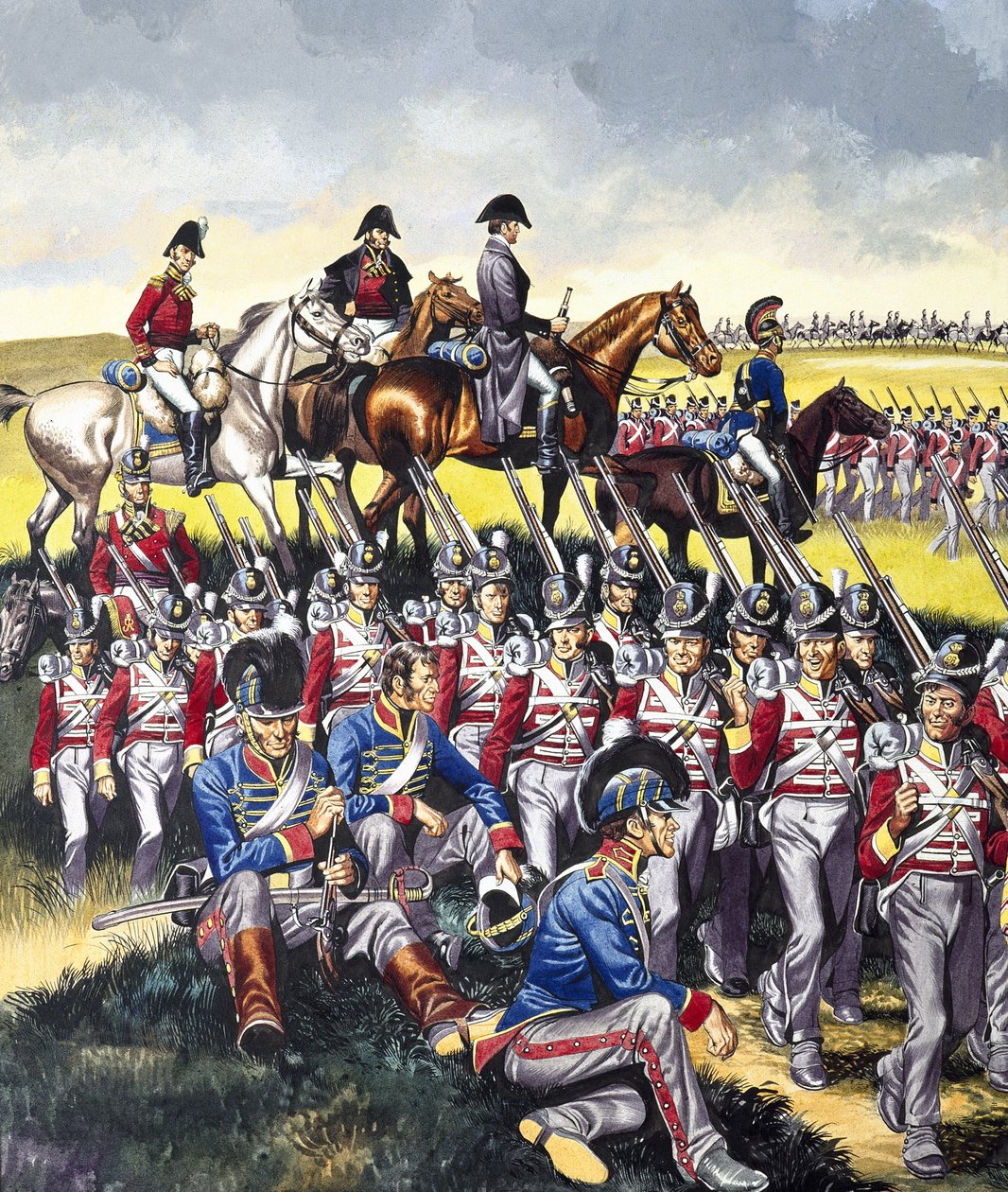 Le duc de Wellington (1769-1852) à Waterloo (gouache sur papier) - Ron Embleton