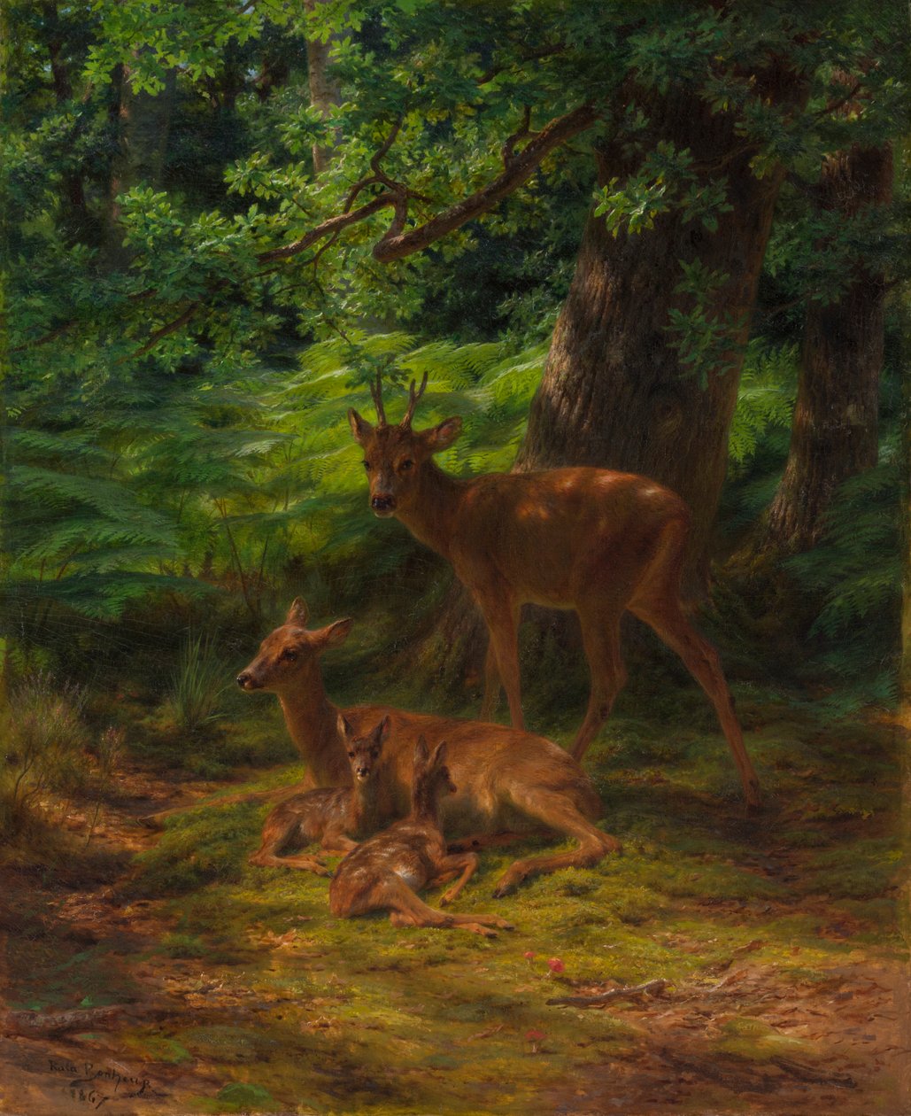 Cerf au repos, 1867 | Rosa Bonheur | Estampe d'art