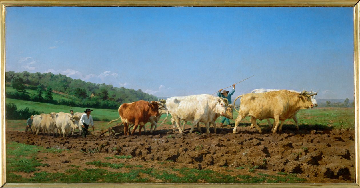 Labour dans le Nivernais (peinture sur toile) - Rosa Bonheur