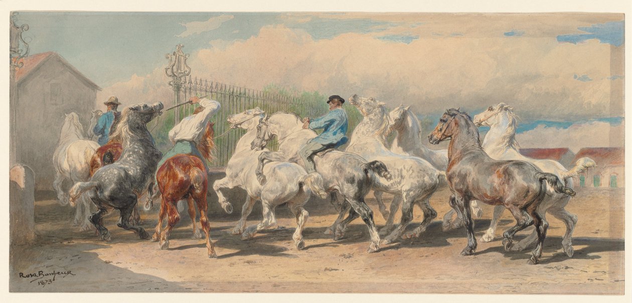 Impression d'art vintage « The Horse Fair » par Rosa Bonheur | Décoration murale équestre - France