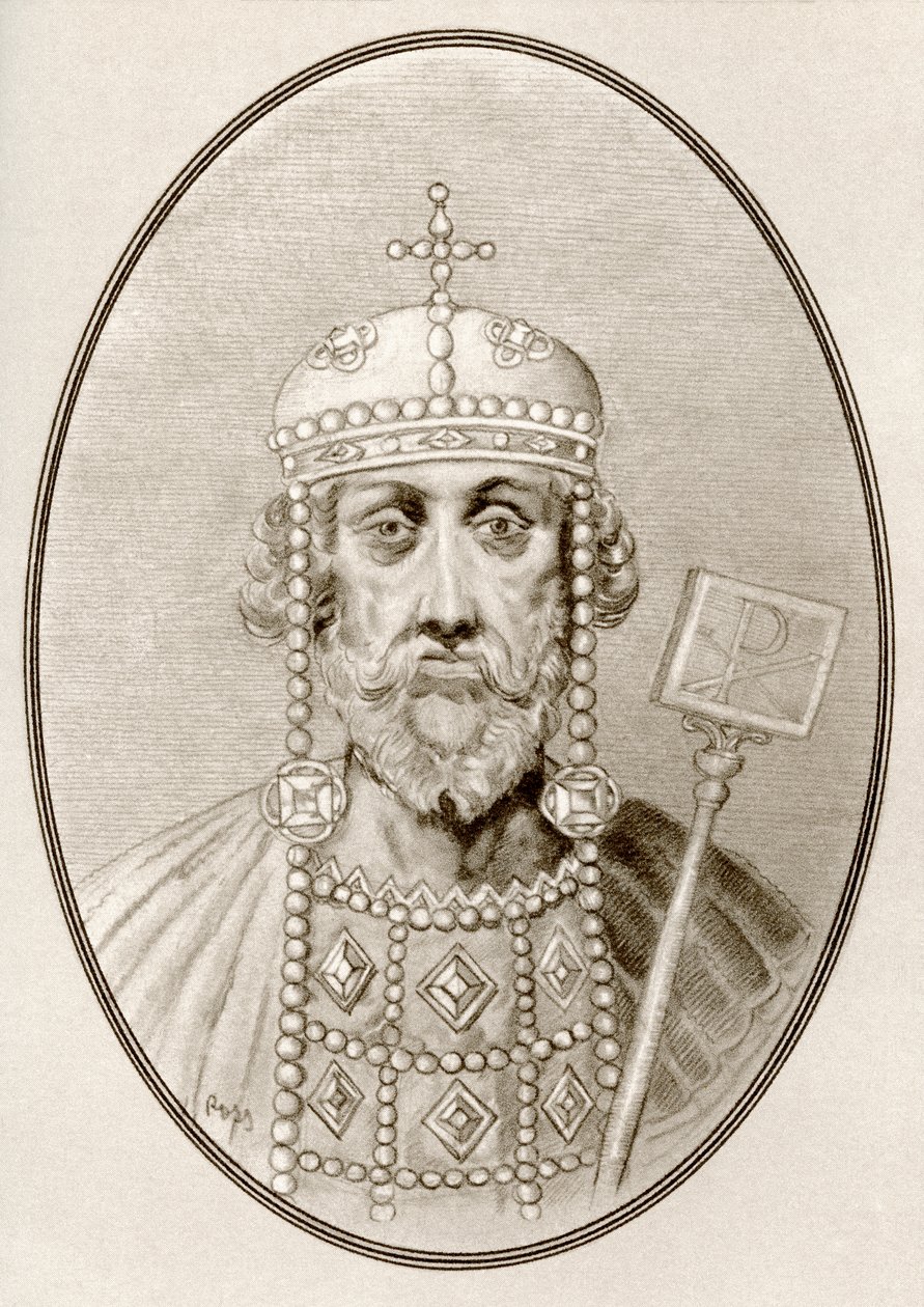 Constantin le Grand, image des Biographies vivantes de dirigeants célèbres (gravure) - Ross Gordon
