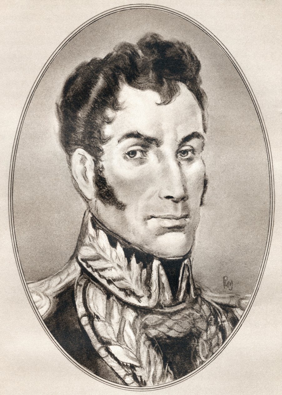 Simon José Antonio de la Santísima Trinidad Bolívar Palacios Ponte y Blanco, des Biographies Vivantes des Hommes Célèbres - Ross Gordon