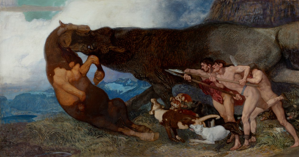 Combat avec un Monstre - Rudolf Jettmar