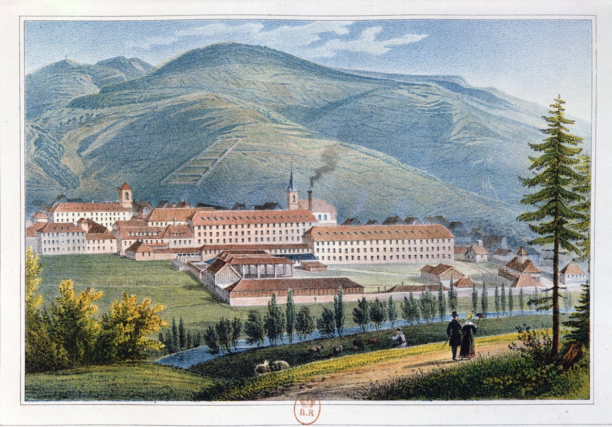 Usine de Messrs Hartmann und Fils, Munster, Alsace, France, 1842 - Rudolf Huber